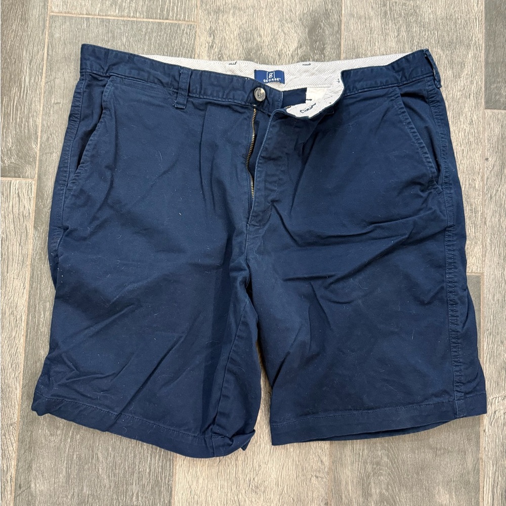 George Blue Flat Front Shorts